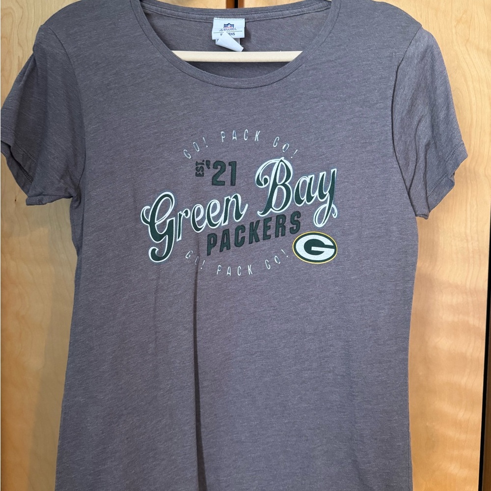 NFL Gray Green Bay Packers Women's Short Sleeve Tee
